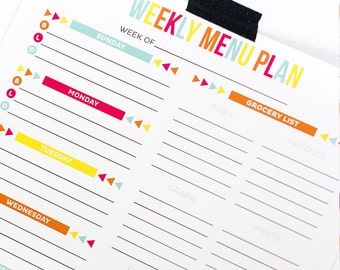 Editable Meal Planner