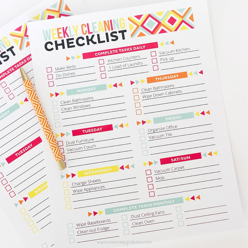 Editable Cleaning Checklist and Schedule image 1