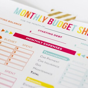 Editable Budget Worksheets image 3