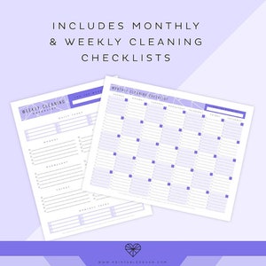 Cleaning Calendar Printable Set image 4