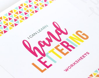 I Can Learn HAND LETTERING Worksheets for Beginners