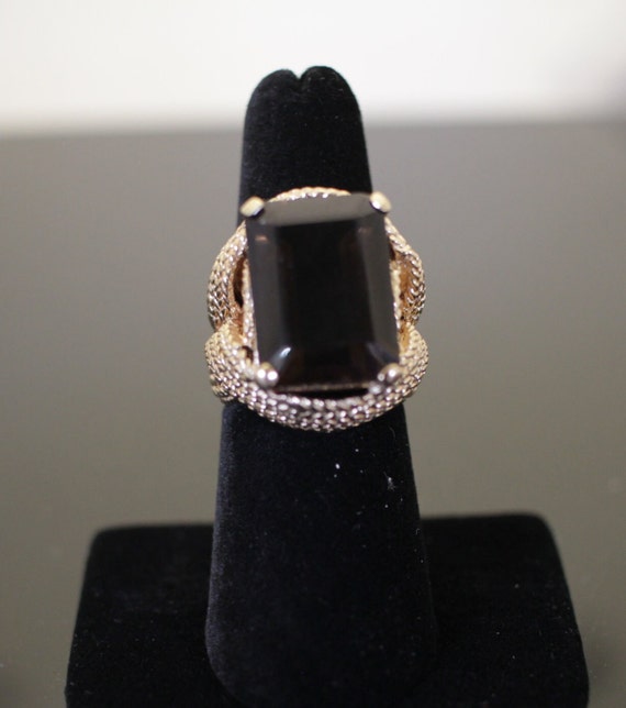 14k Yellow Gold & Brown Topaz Ring