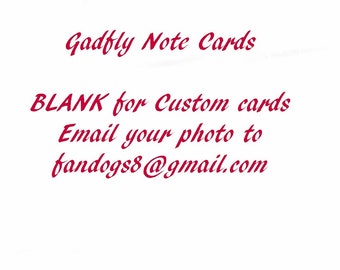 CUSTOM - BLANK note cards w YOUR photo