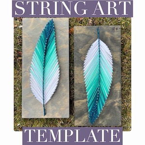 DIGITAL Feather String Art Template, Print File, SVG File