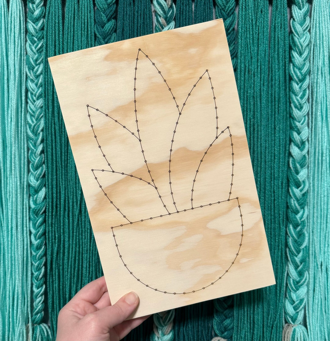Succulent String Art Wood Template - Etsy