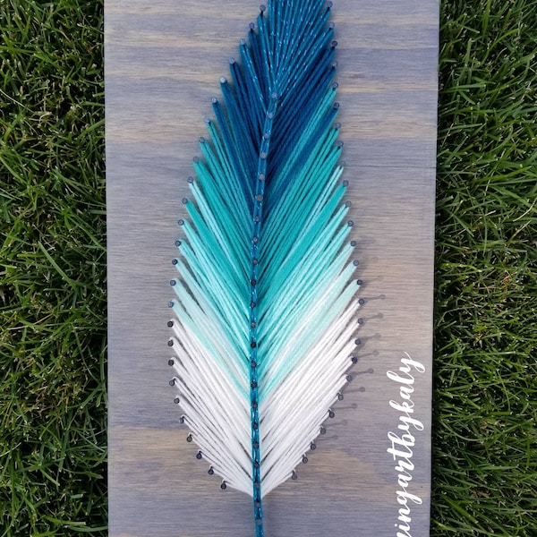 Multicolored Feather String Art