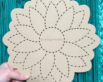 Sunflower String Art Template