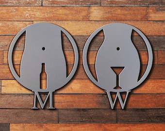 Funny Bathroom Signs Novelty Gender Bar Signs Any Color