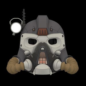 Fallout T-65 Power Armor Helmet | Scaled to Fit | Raw DIY Kit