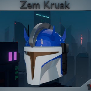 Custom Mandalorian Helmet Files Designed for Easy 3D Printing with Lots of Customizable Options .stl File -  Zem Kruak