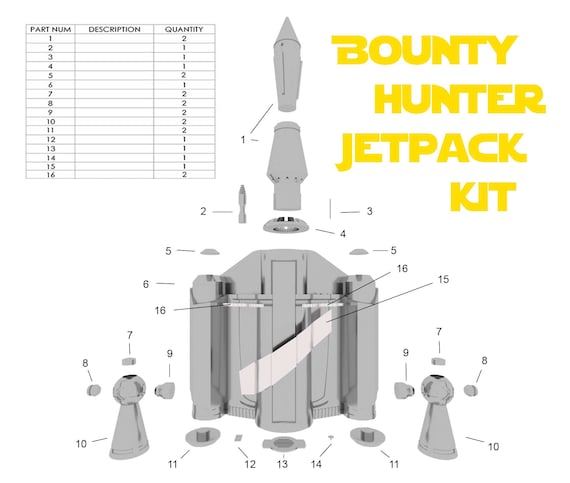 Book of Boba Fett Jetpack Accurate Mounting System 