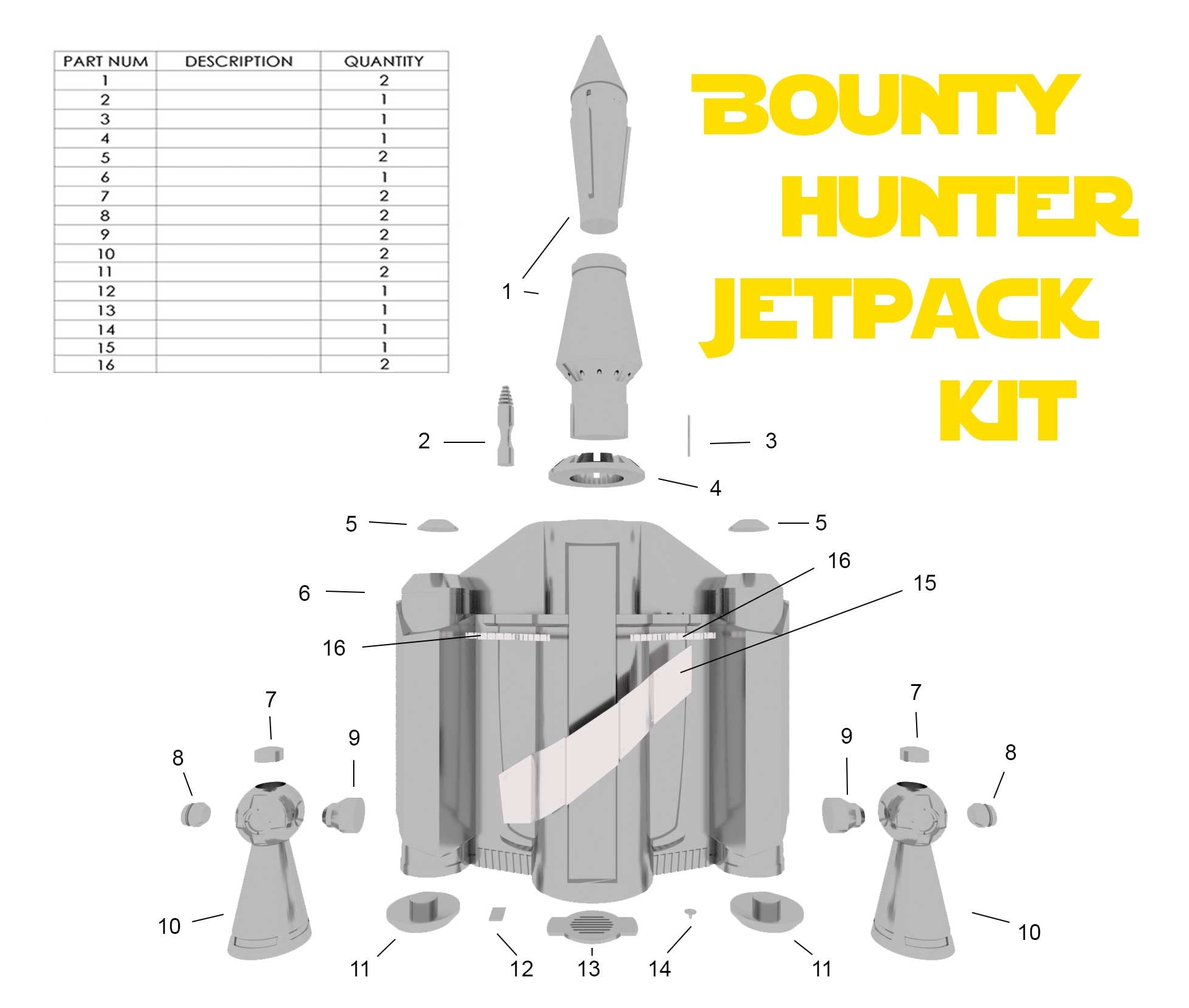 Boba Fett Jetpack Template