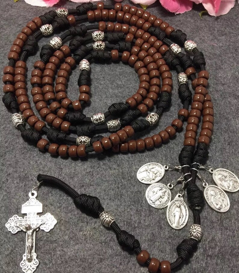 15 decade Catholic rosary paracord rosary 15 decade & 5 Etsy