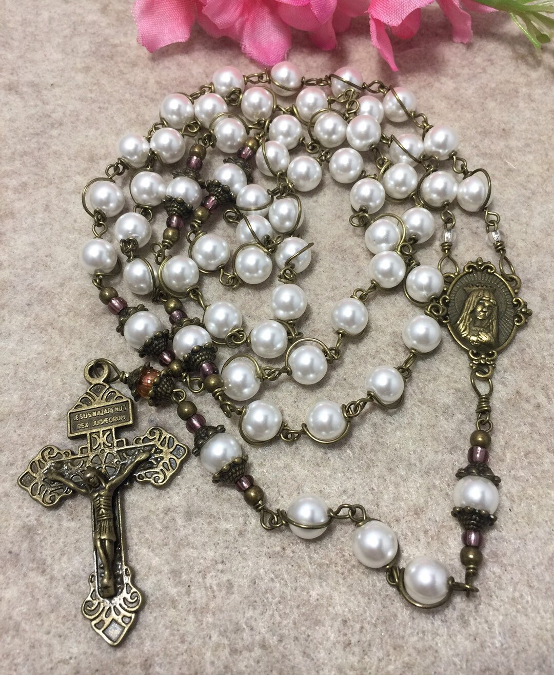 Unbreakable Rosary-immaculate Heart of Mary Catholic Rosary - Handmade ...