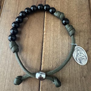 St. Jude Rosary Bracelet | Men/Women rosary Bracelet - Paracord rosary - Handmade