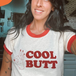 Cool Butt Retro Ringer T-shirt, ok, Vintage inspired , That 70s Tshirt, Funny shirt, funny  graphic tee, hiking shirt