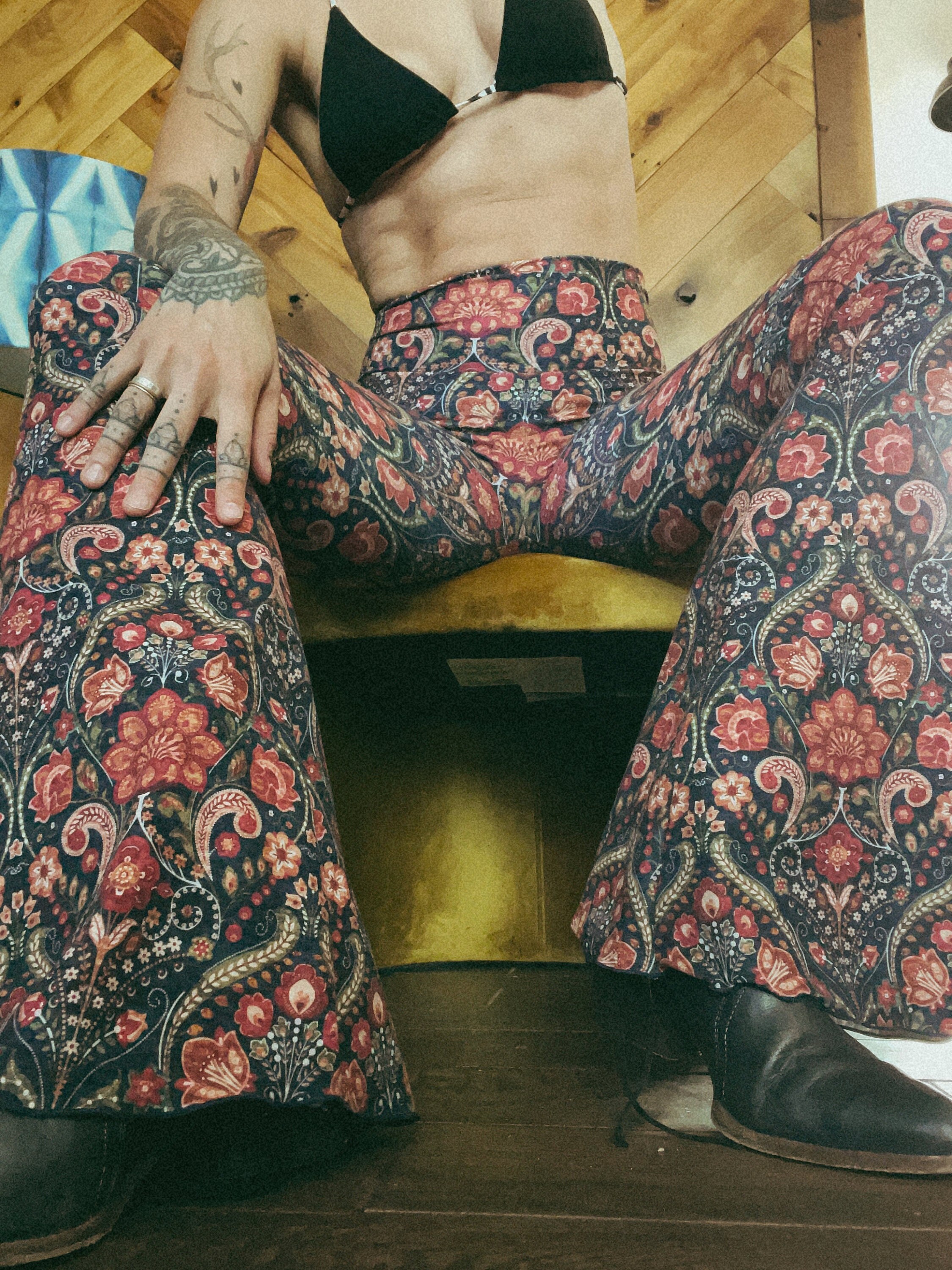 Bell Bottom Leggings Etsy Canada