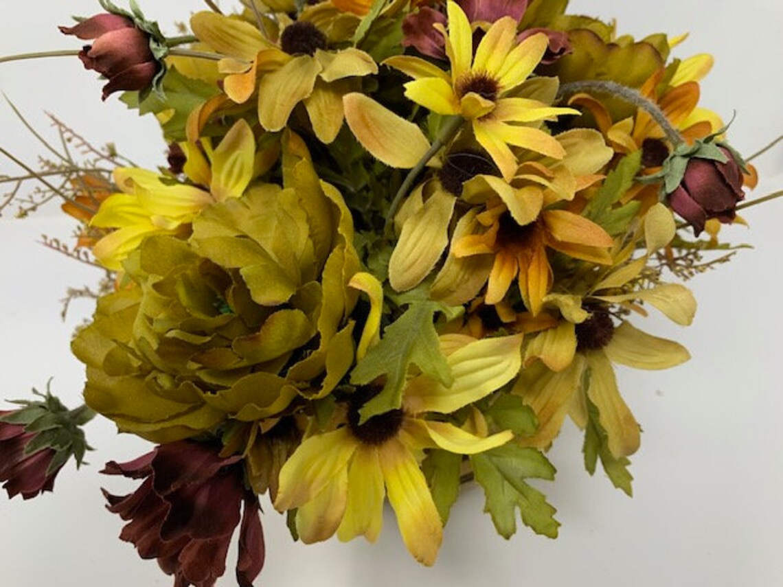 Fall Silk Flowers, Autumn Silk Flowers, Faux Autumn Flowers, Faux Fall