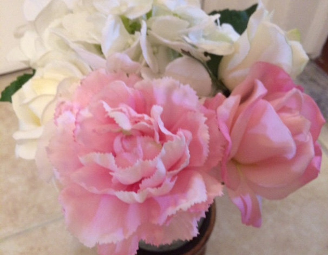 Silk and Real Touch Flower Arrangement Real Touch and Silk Etsy