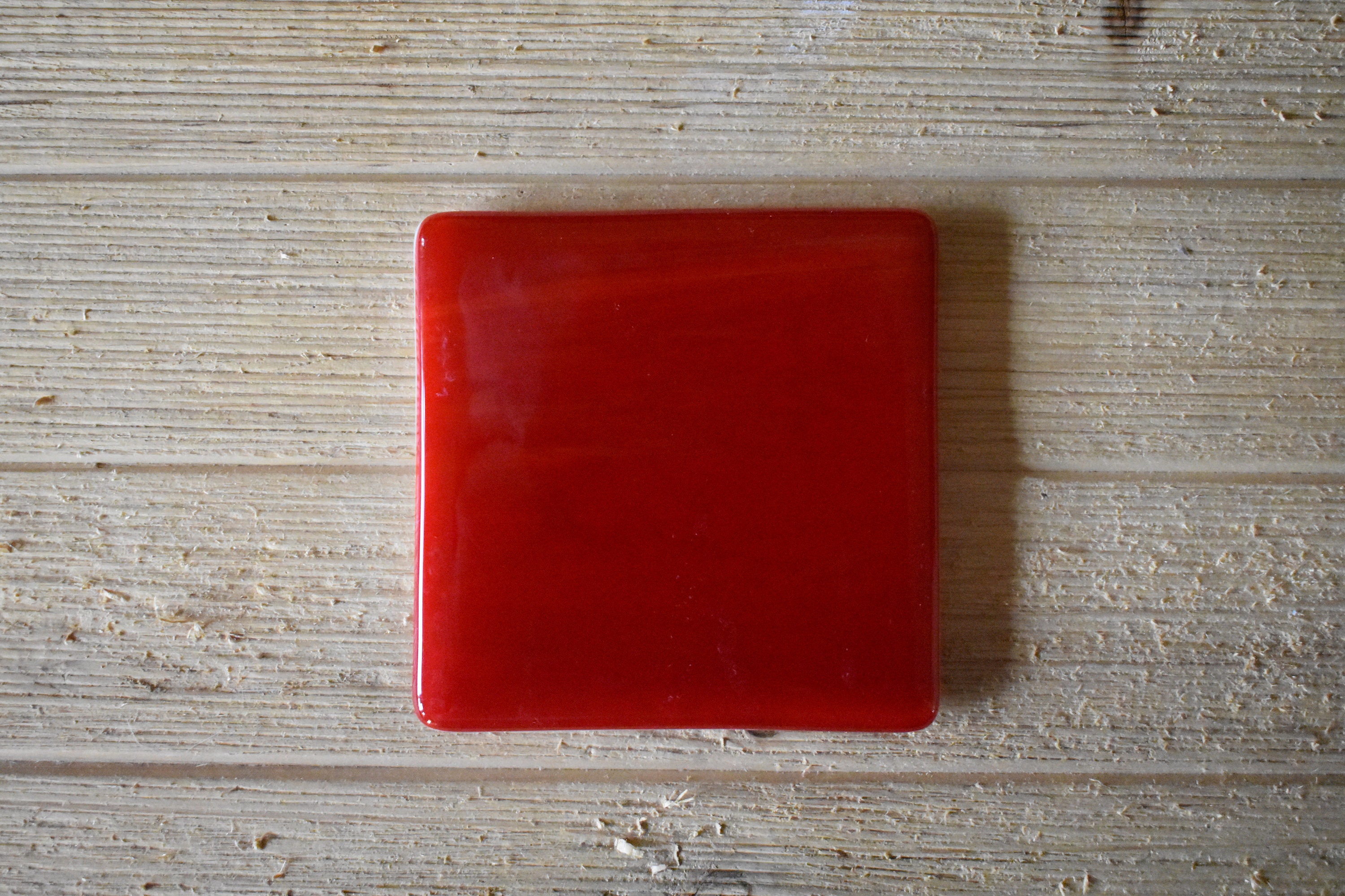 Red Glass Coasters