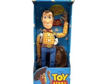 1996 Thinkway Toys Disney Toy Story Pull String Talking Woody *READ DESCRIPTION*