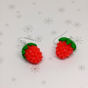 Raspberry earrings