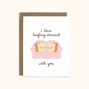 Carte Flânerie | Amour, Anniversaire, Amitié, Paresseuse, Pain | Carte A2