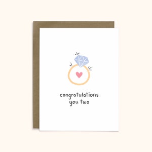 Congratulations Wedding Engagement Card | A2 Size
