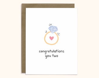 Congratulations Wedding Engagement Card | A2 Size