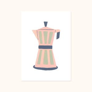 Moka Pot Art Print | 5x7&quot; | Coffee | Espresso | Giclée