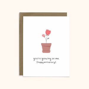 Flower Anniversary Card | A2 Size | Love and Friendship | Funny Anniversary Card
