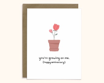 Flower Anniversary Card | A2 Size | Love and Friendship | Funny Anniversary Card