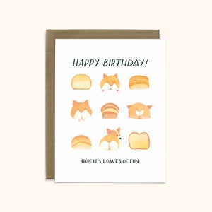 Corgi Birthday Card | Tri-Color & Red/Tan | A2 Card | Corgi Butts