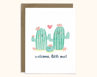 Welcome, Little One! | New Baby | A2 Size | Baby Card | Baby Shower | Welcome Baby