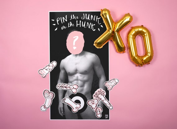 CUSTOM Pin the Junk on the Hunk NSFW Your Hunk of Choice - Etsy