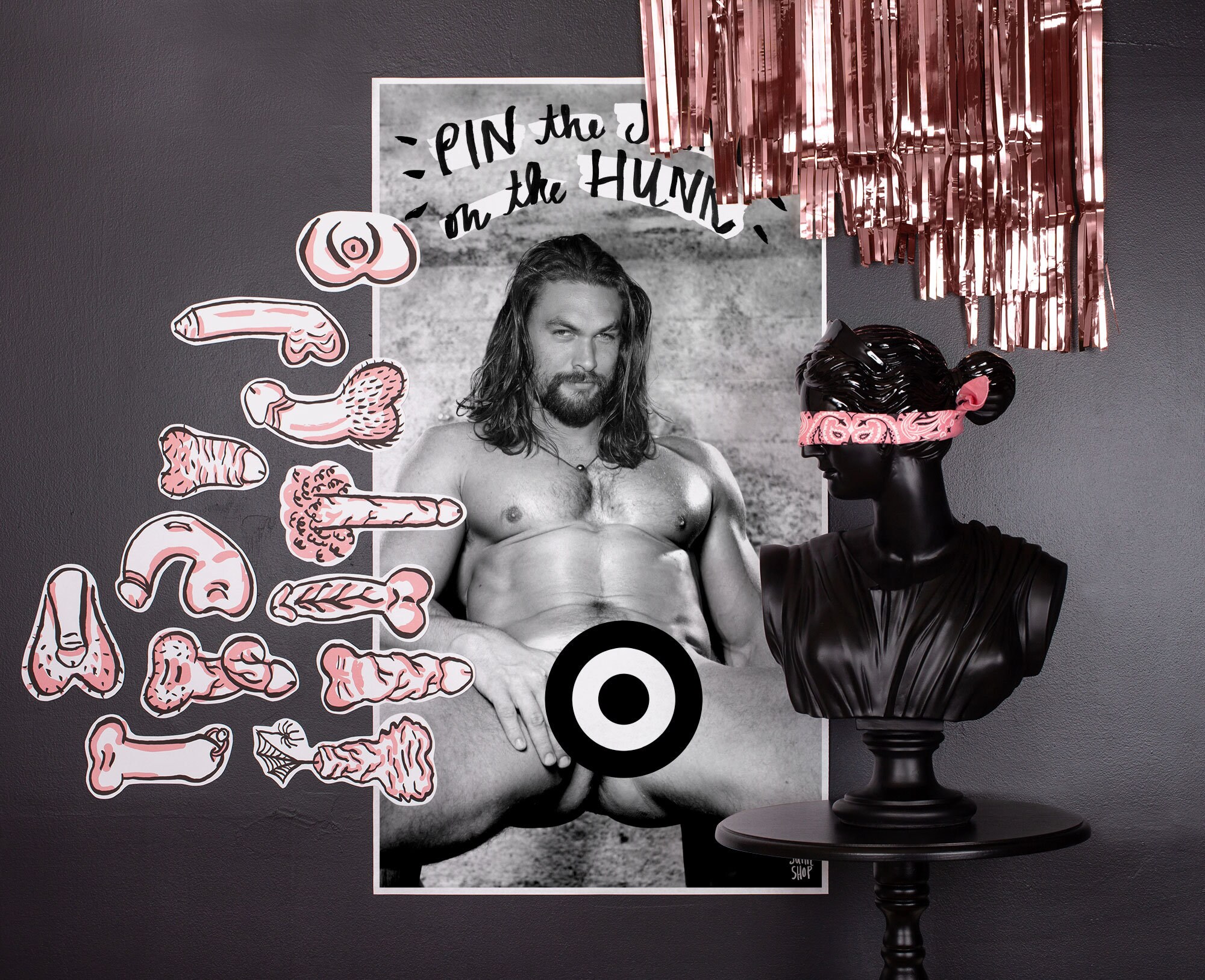Pin the Junk on the Hunk Jason Momoa REAL GAME - Etsy