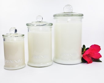 110 Hour Burn Time Long Lasting Unscented 100% SOY WAX CANDLE All Natural Premium Glass Jar Container Candles with Lid buy online gifts shop