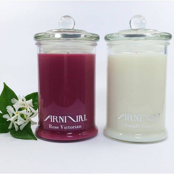 55 Hour Burn Time Highly Scented 100% SOY WAX CANDLE All Natural Glass Jar Container Candles with Lid buy online gift Long Lasting Fragrance