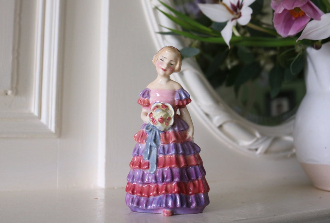 Image of 1930S The Little Bridesmaid Royal Doulton Figurine. Rg No 760007. in Very Good Condition