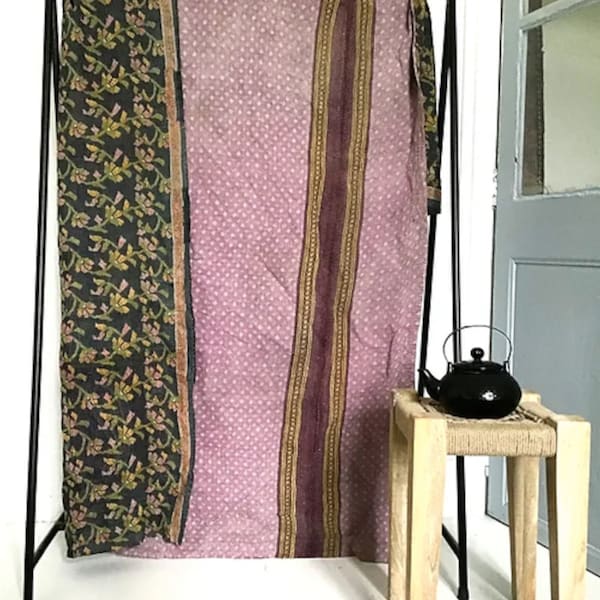 Plaid ou jeté de lit vintage bohème chic, 200 x 120 cm