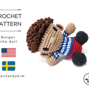 AMIGURUMI DOLL PATTERN Rutger the doll crochet doll pattern Instant Download interior doll pattern crochetbykim image 1