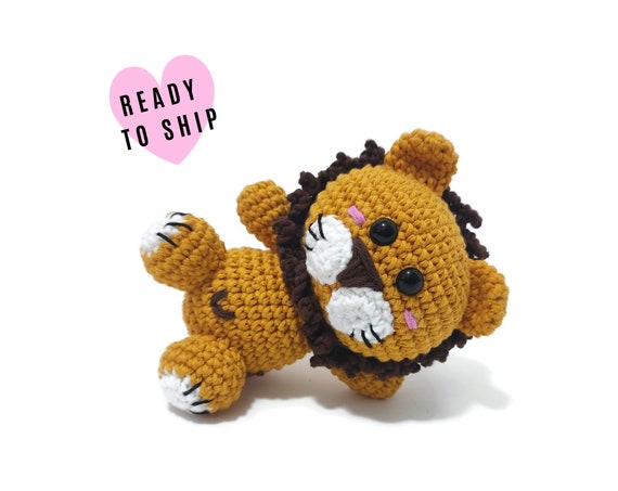 HANDMADE CROCHET LION •  Amigurumi jungle zoo animals • Zoo • Stuffed animal • Soft toy Doll • Plush lion • CrochetByKim • Ready to ship