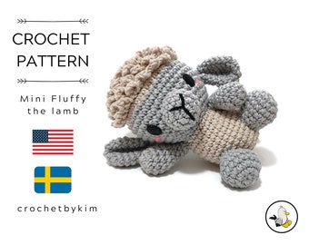 AMIGURUMI CROCHET PATTERN • Fluffy the lamb • amigurumi sheep • doll • farm animals • lamb softie • amigurumi animal • crochetbykim