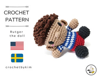 AMIGURUMI DOLL PATTERN • Rutger the doll • crochet doll pattern • Instant Download • interior doll pattern • crochetbykim