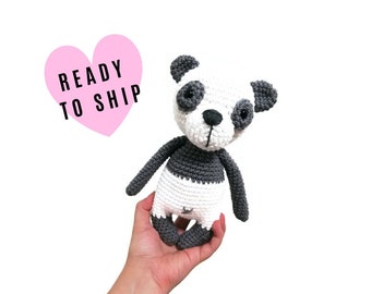 Handmade Crochet Amigurumi Panda - panda plushie - panda bear - stuffed panda - toy panda - CrochetByKim - READY TO SHIP