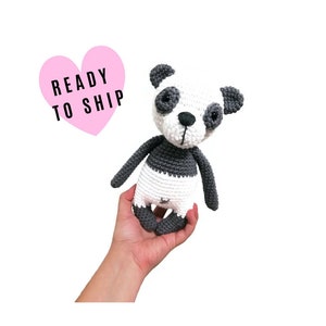 Handgemachte häkeln Amigurumi Panda - Panda Plushie - Panda Bär - gefüllte Panda - Spielzeug Panda - häkelnByKim - bereit zu versenden