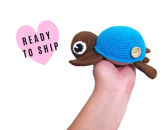 Handmade Crochet Amigurumi Turtle • stuffed animal • Turtle toy • gift for kids • plush toy • Amigurumi Rattle • READY TO SHIP