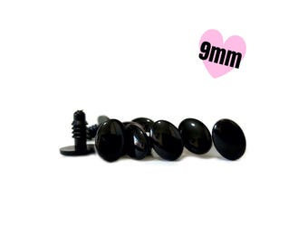 Ojos de seguridad ovalados de 9 x 6 mm: Materiales para la elaboración de muñecos amigurumi.