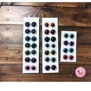 Big Sparkling 3D Glitter SAFETY EYES 16 mm 20 mm 25 mm 30 mm • Tiktok amigurumi eyes • Sink Eyes • Safety eyes