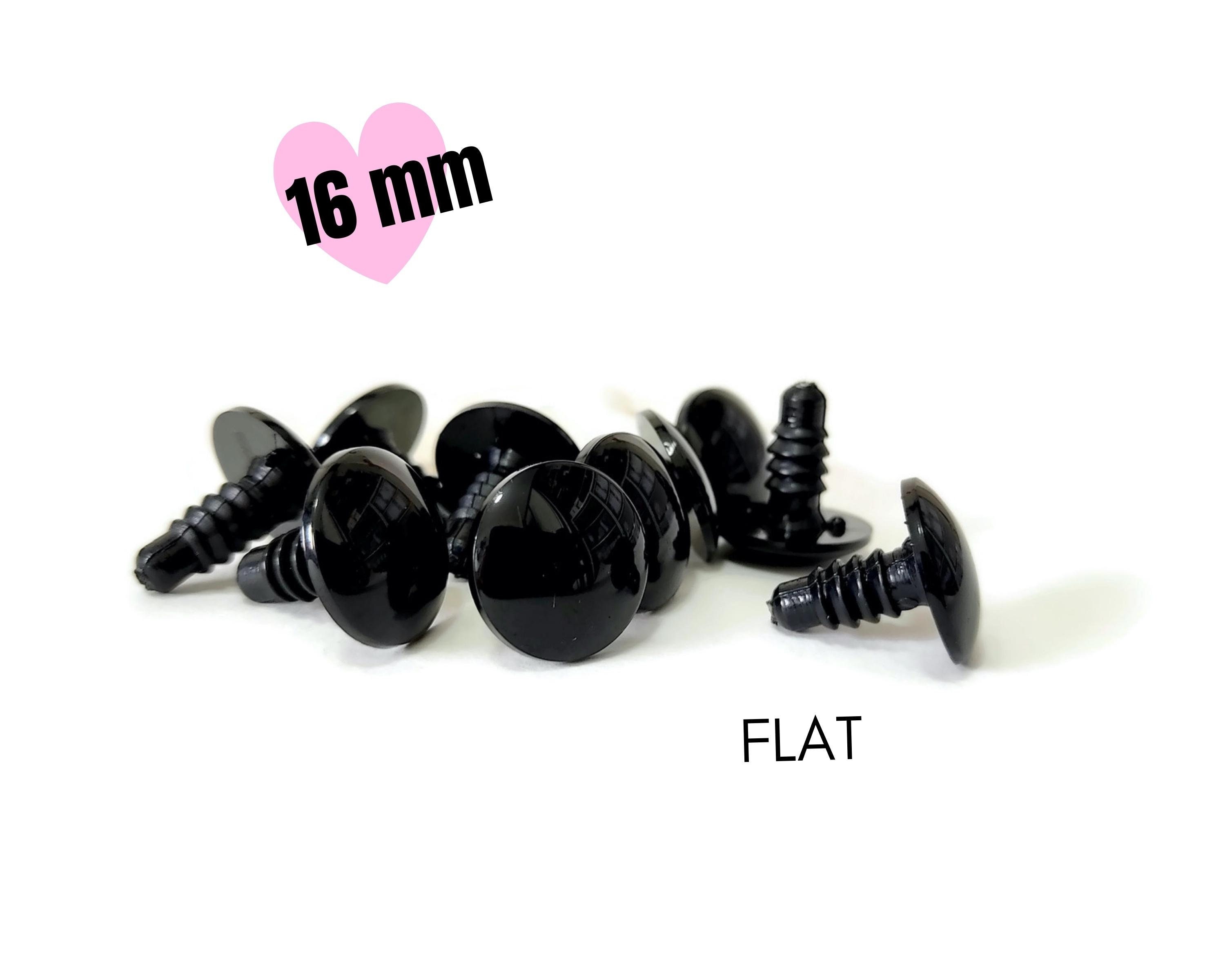 FLAT SAFETY EYES 16 mm - amigurumi eyes - dollmaking - doll parts - Safety Eyes with Plastic Backs for Teddy Bear - Animal Soft Toy Making FLAT SAFETY EYES 16 mm - amigurumi eyes - dollmaking - doll parts - Safety Eyes with Plastic Backs for Teddy Bear - Animal Soft Toy Making